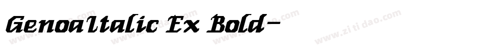 GenoaItalic Ex Bold字体转换